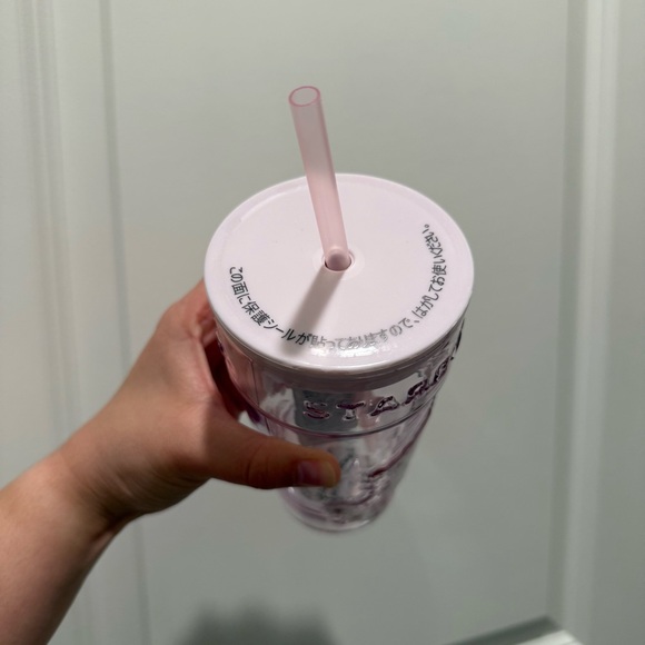 2026 Starbucks Japan SAKURA Glass Straw Tumbler Pink 473ml - Picture 4 of 5